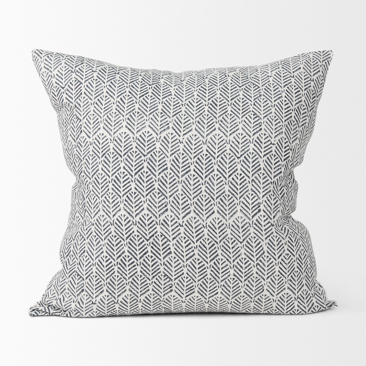 Jennelle Cream w/ Indigo Print Linen Square Decorative Pillow Cover from Mercana - Luna Furniture