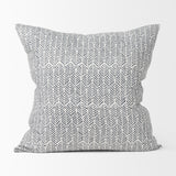 Jennelle Cream w/ Indigo Print Linen Square Decorative Pillow Cover from Mercana - Luna Furniture