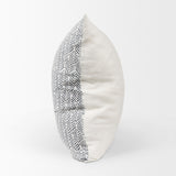 Jennelle Cream w/ Indigo Print Linen Square Decorative Pillow Cover from Mercana - Luna Furniture
