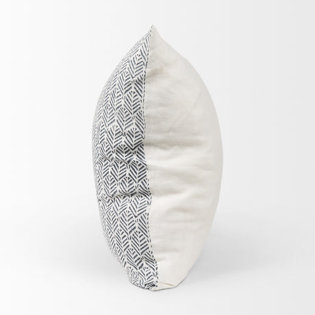 Jennelle Cream w/ Indigo Print Linen Square Decorative Pillow Cover from Mercana - Luna Furniture