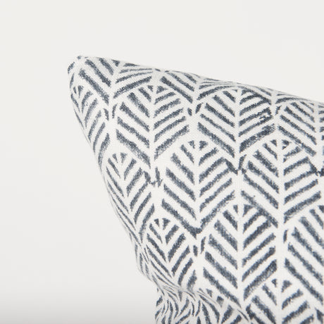 Jennelle Cream w/ Indigo Print Linen Square Decorative Pillow Cover from Mercana - Luna Furniture