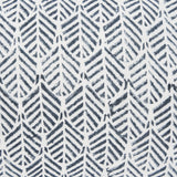 Janelle Cream w/ Indigo Print Linen Lumbar Decorative Pillow Cover from Mercana - Luna Furniture