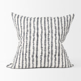 Jenna Cream w/ Black Print Linen Square Decorative Pillow Cover from Mercana - Luna Furniture