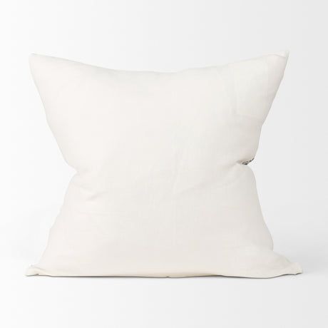 Jenna Cream w/ Black Print Linen Square Decorative Pillow Cover from Mercana - Luna Furniture