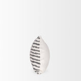 Jenna Cream w/ Black Print Linen Lumbar Decorative Pillow Cover from Mercana - Luna Furniture