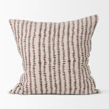 Jenna Beige w/ Merlot Print Linen Square Decorative Pillow Cover from Mercana - Luna Furniture