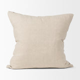 Jenna Beige w/ Merlot Print Linen Square Decorative Pillow Cover from Mercana - Luna Furniture