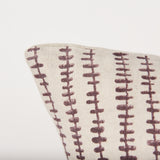 Jenna Beige w/ Merlot Print Linen Square Decorative Pillow Cover from Mercana - Luna Furniture