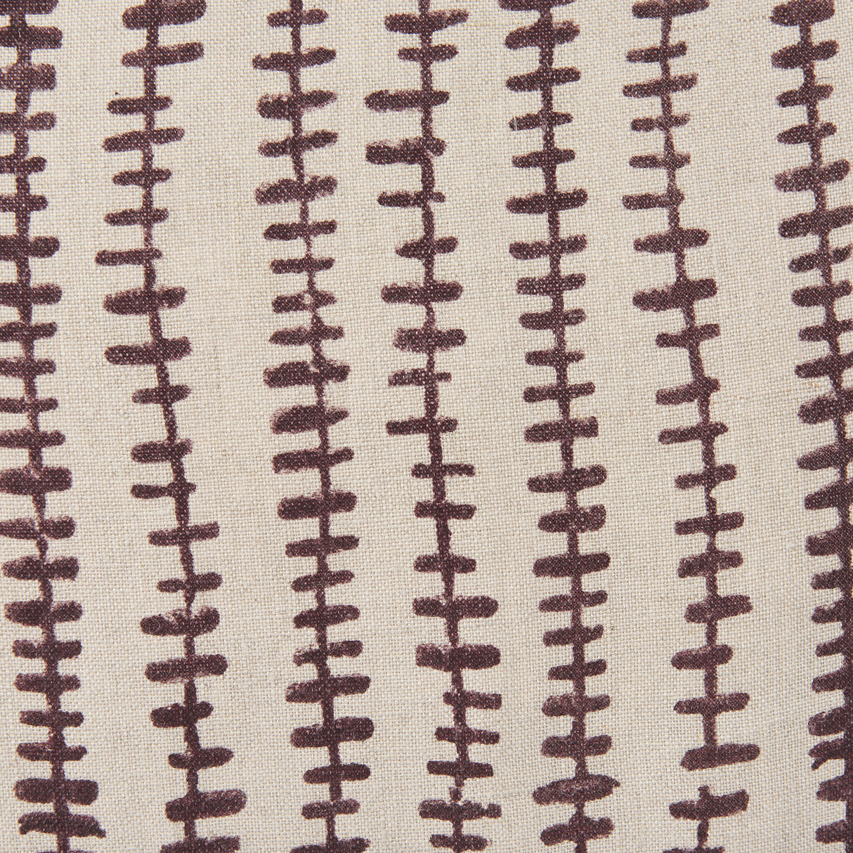 Jenna Beige w/ Merlot Print Linen Square Decorative Pillow Cover from Mercana - Luna Furniture