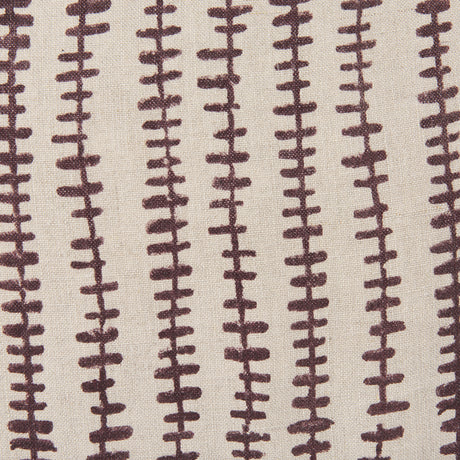Jenna Beige w/ Merlot Print Linen Square Decorative Pillow Cover from Mercana - Luna Furniture
