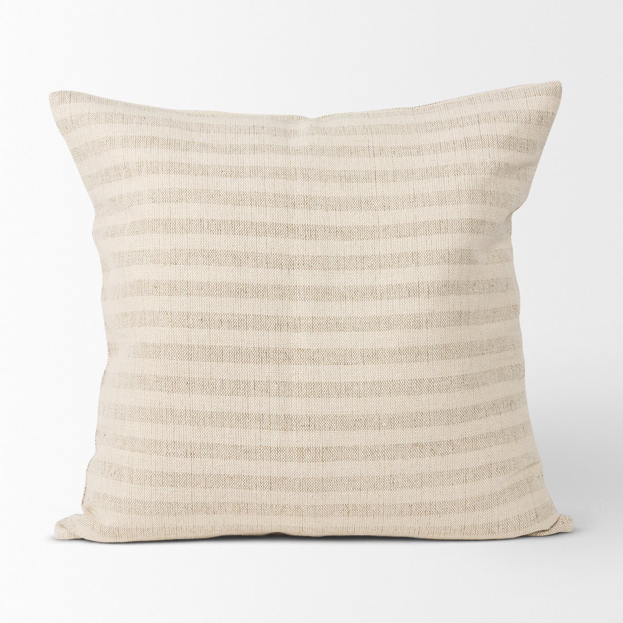 Jace Cream w/ Beige Stripe Linen-Cotton Square Decorative Pillow Cover from Mercana - Luna Furniture