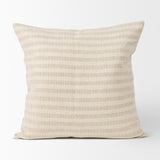 Jace Cream w/ Beige Stripe Linen-Cotton Square Decorative Pillow Cover from Mercana - Luna Furniture