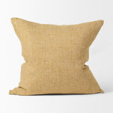 Jacklyn Mustard Linen Square Decorative Pillow Cover from Mercana - Luna Furniture