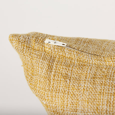 Jacklyn Mustard Linen Square Decorative Pillow Cover from Mercana - Luna Furniture