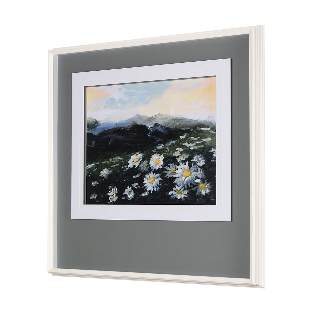Sunrise Valley II by Mercana Studio a Hand Embellished Textured Framed Art Print Matted under Glass from Mercana - Luna Furniture