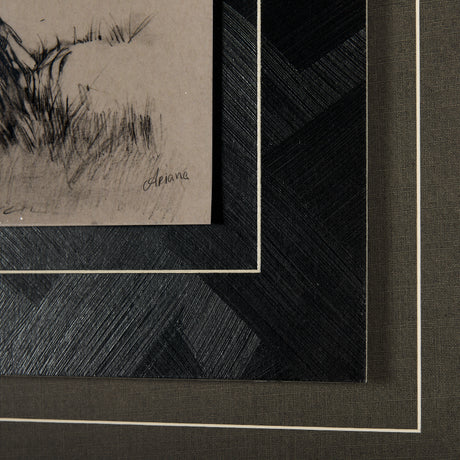Tree Drawing III by Mercana Studio a Hand Embellished Textured Framed Art Print Matted under Glass from Mercana - Luna Furniture