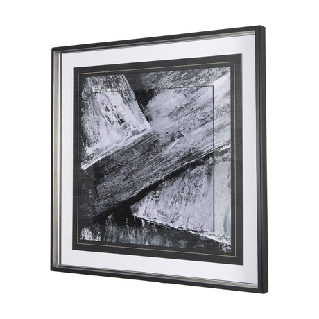 Black Composition I by Mercana Studio Hand Embellished Textured Framed Art Print Matted under Glass from Mercana - Luna Furniture