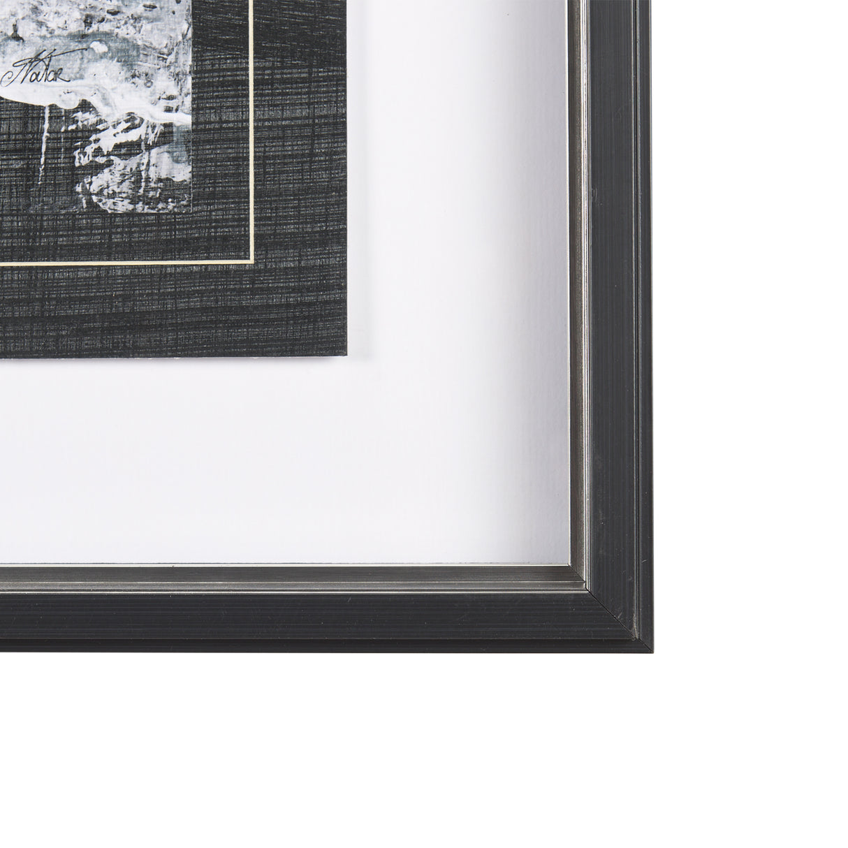 Black Composition I by Mercana Studio Hand Embellished Textured Framed Art Print Matted under Glass from Mercana - Luna Furniture