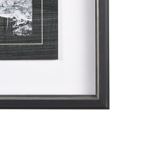 Black Composition I by Mercana Studio Hand Embellished Textured Framed Art Print Matted under Glass from Mercana - Luna Furniture