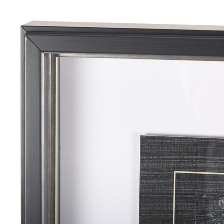Black Composition I by Mercana Studio Hand Embellished Textured Framed Art Print Matted under Glass from Mercana - Luna Furniture