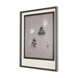 Rain of Feather Warm Gray by Mercana Studio Hand Embellished Framed Art Print Matted under Glass from Mercana - Luna Furniture