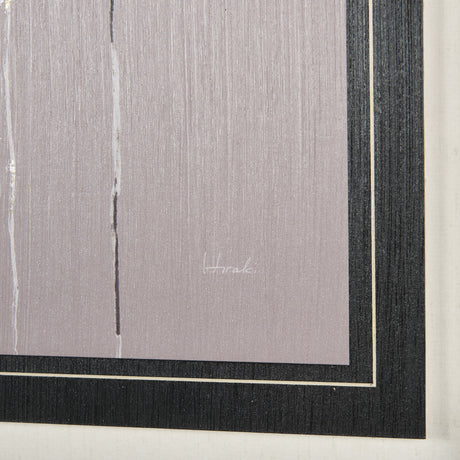 Rain of Feather Warm Gray by Mercana Studio Hand Embellished Framed Art Print Matted under Glass from Mercana - Luna Furniture