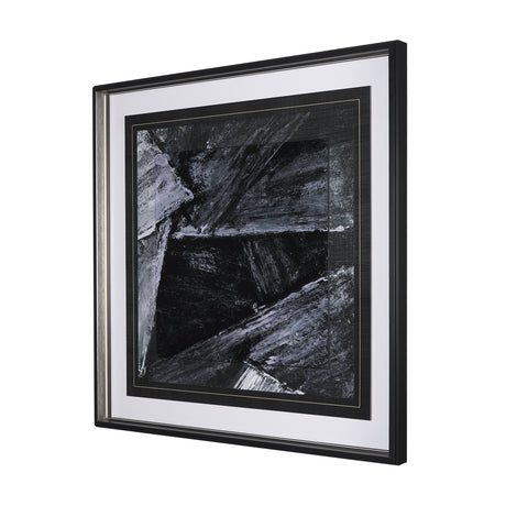 Black Composition II by Mercana Studio Hand Embellished Textured Framed Art Print Matted under Glass from Mercana - Luna Furniture