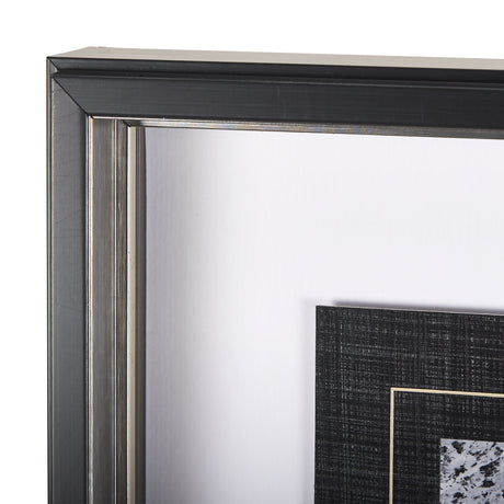 Black Composition II by Mercana Studio Hand Embellished Textured Framed Art Print Matted under Glass from Mercana - Luna Furniture