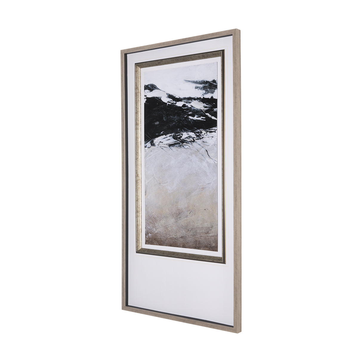 Black Strokes I by Mercana Studio a Hand Embellished Textured Framed Art Print Matted under Glass from Mercana - Luna Furniture