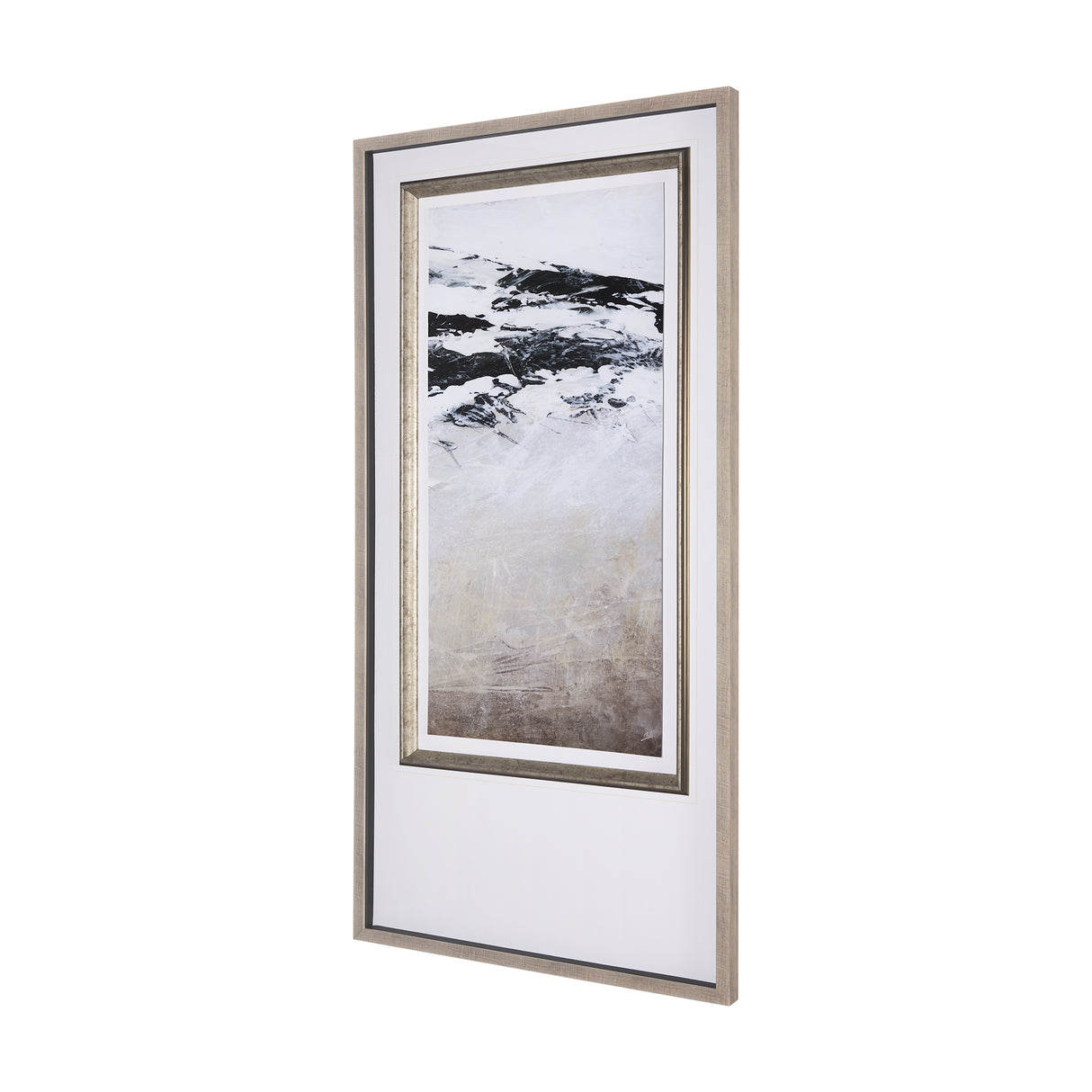 Black Strokes II by Mercana Studio a Hand Embellished Textured Framed Art Print Matted under Glass from Mercana - Luna Furniture