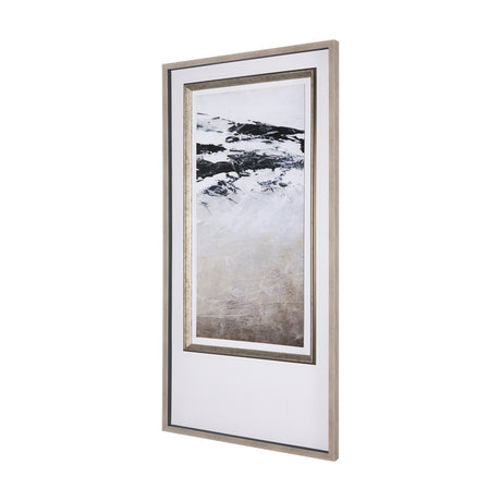 Black Strokes II by Mercana Studio a Hand Embellished Textured Framed Art Print Matted under Glass from Mercana - Luna Furniture
