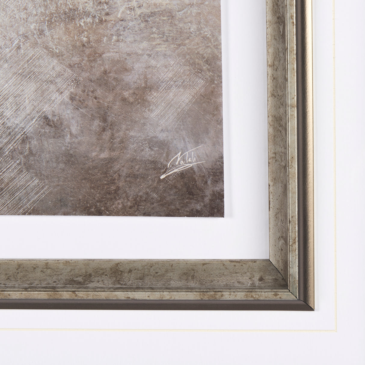 Black Strokes II by Mercana Studio a Hand Embellished Textured Framed Art Print Matted under Glass from Mercana - Luna Furniture