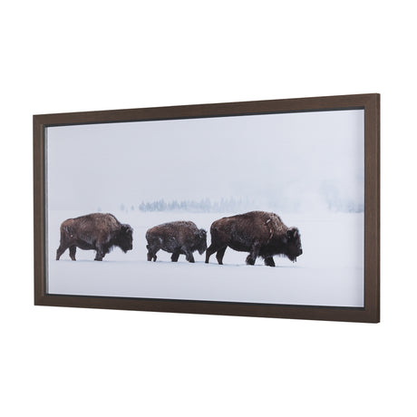 Frozen Trek by Mercana Studio a Hand Embellished Textured Framed Photo Art Print Matted under Glass from Mercana - Luna Furniture
