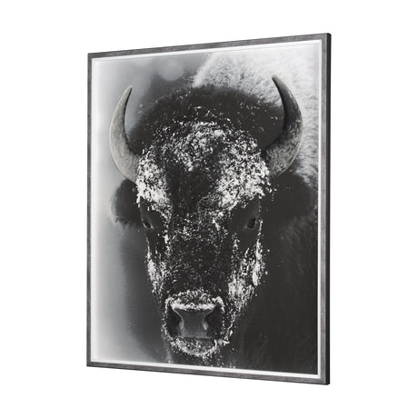 Snow Mask by Mercana Studio a Hand Embellished Textured Framed Photo Art Print Matted under Glass from Mercana - Luna Furniture