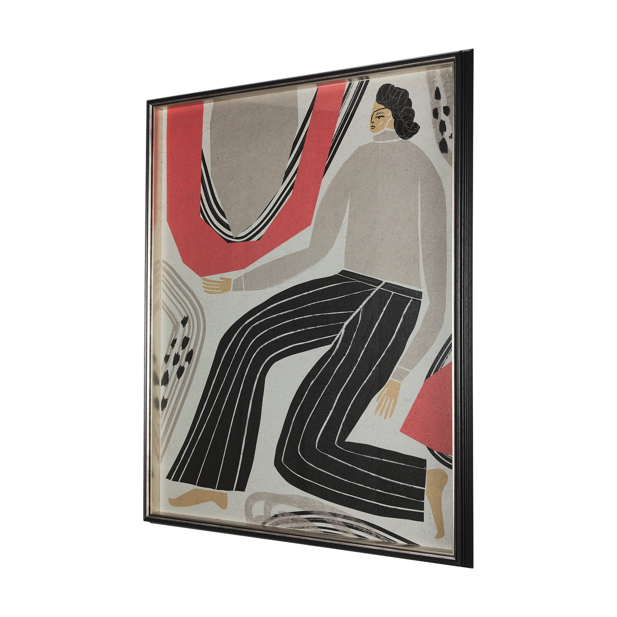 Bold People - Ellis by Mercana Studio Hand Embellished Textured Framed Art Print Matted under Glass from Mercana - Luna Furniture
