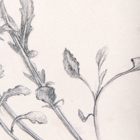 Chamomile Drawing I by Mercana Studio a Hand Embellished Textured Framed Art Print from Mercana - Luna Furniture