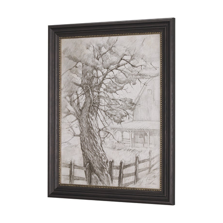 Old West Collection I ( Farm view) by Mercana Studio a Hand Embellished Textured Framed Art Print from Mercana - Luna Furniture