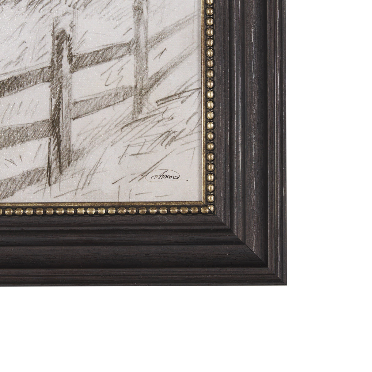 Old West Collection I ( Farm view) by Mercana Studio a Hand Embellished Textured Framed Art Print from Mercana - Luna Furniture