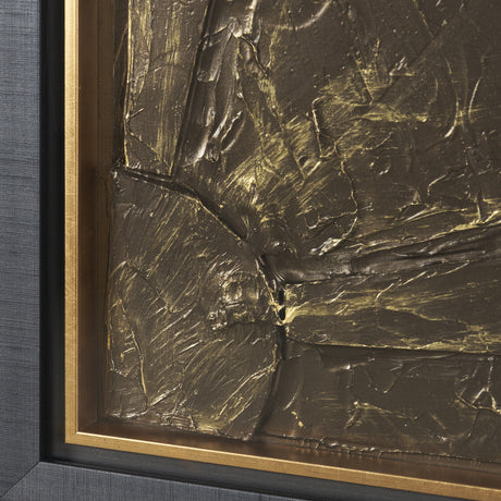 The Bronze Spark III by Studio M a handmade Original Framed Artwork under Glass from Mercana - Luna Furniture