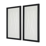 White Vines I (SET OF 2) by Studio M a handmade Original Framed 3D Textured Artwork under Glass from Mercana - Luna Furniture
