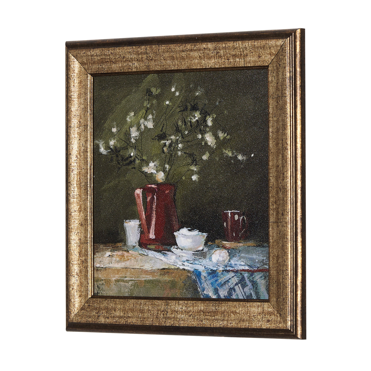 Still Life with Tangerine by Mercana Studio a Hand Embellished Textured Framed Art Print from Mercana - Luna Furniture