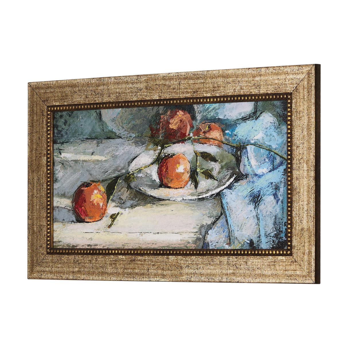 Still Life with Tangerine by Mercana Studio a Hand Embellished Textured Framed Art Print from Mercana - Luna Furniture