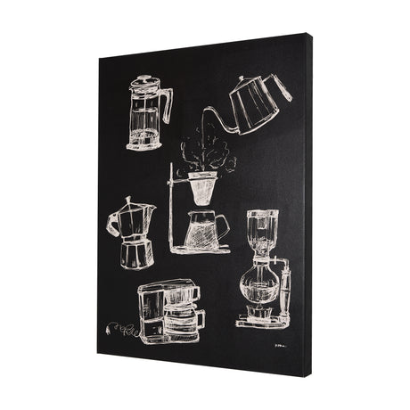 Coffee Maker Study by Mercana Studio a Hand Embellished Textured Canvas from Mercana - Luna Furniture