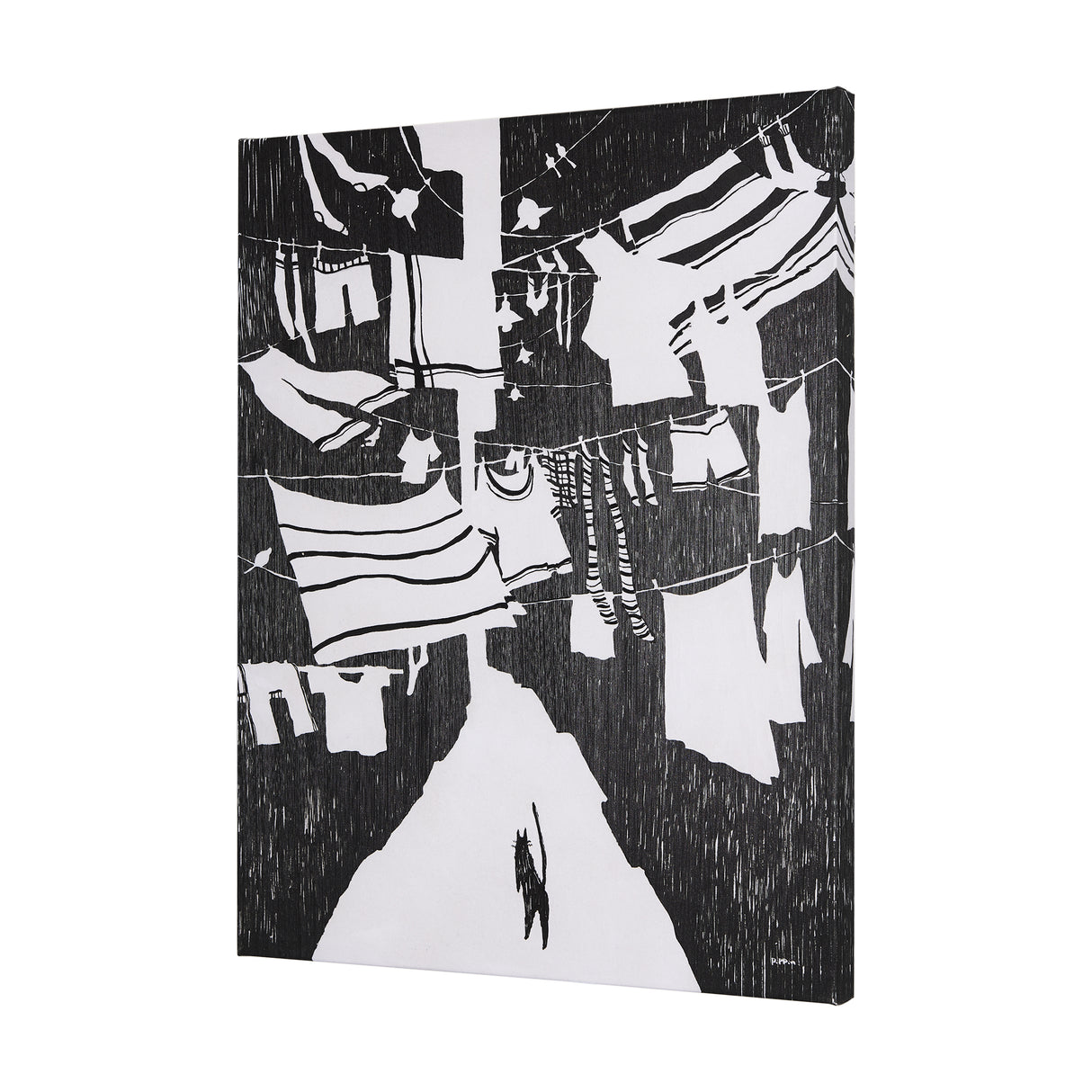 National Laundry Day by Mercana Studio a Hand Embellished Textured Canvas from Mercana - Luna Furniture