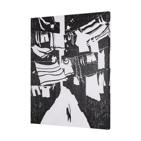 National Laundry Day by Mercana Studio a Hand Embellished Textured Canvas from Mercana - Luna Furniture