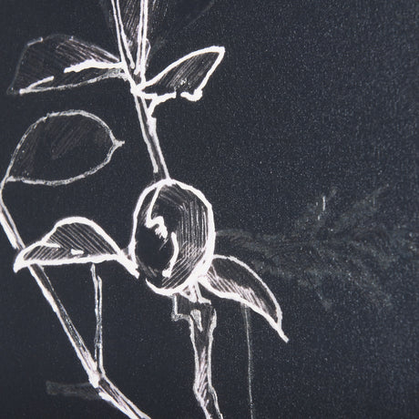 Ikebana Dark I by Mercana Studio a Hand Embellished Textured Canvas from Mercana - Luna Furniture
