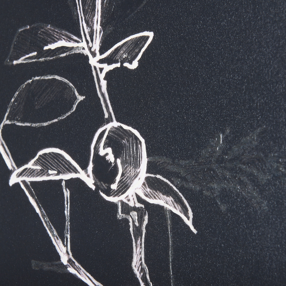 Ikebana Dark I by Mercana Studio a Hand Embellished Textured Canvas from Mercana - Luna Furniture