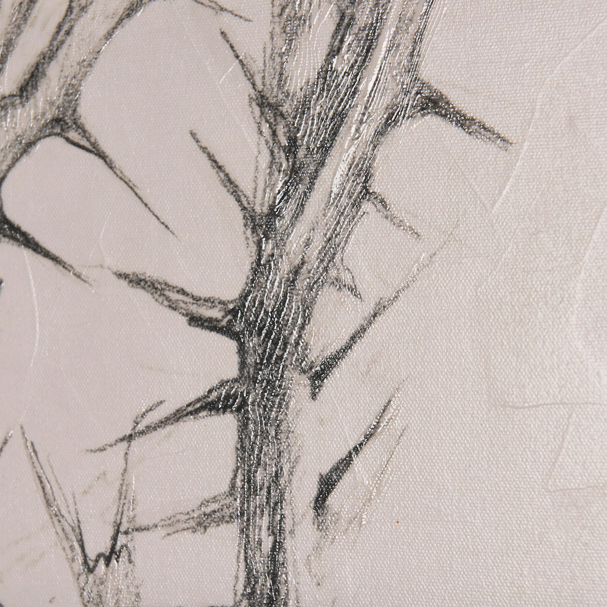 Thistle With Bumblebee Drawing IV by Mercana Studio a Hand Embellished Textured Canvas from Mercana - Luna Furniture