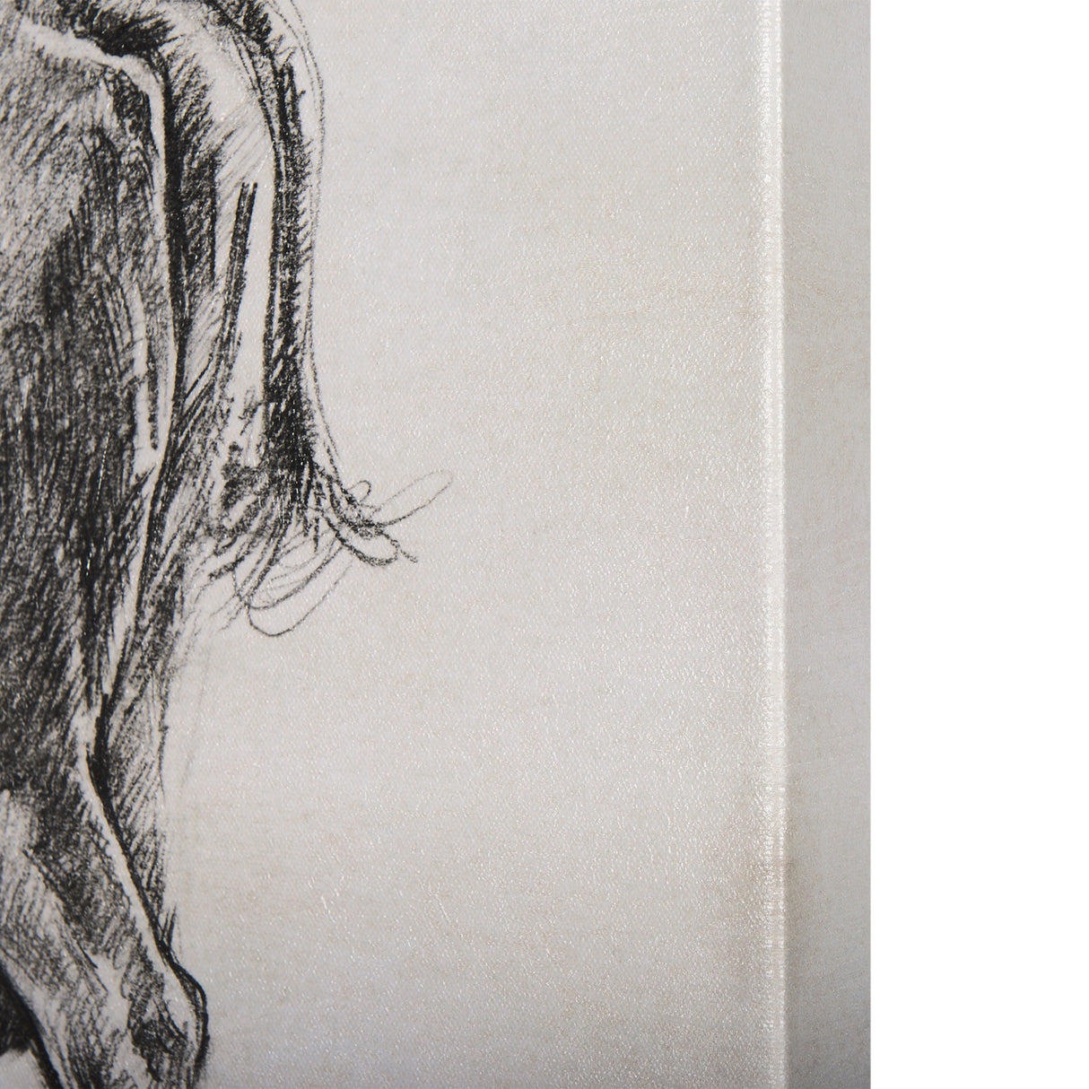 Old West Collection IV (Cow Sketch) by Mercana Studio a Hand Embellished Textured Canvas from Mercana - Luna Furniture