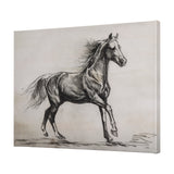 Old West Collection V ( Horse Sketch) by Mercana Studio a Hand Embellished Textured Canvas from Mercana - Luna Furniture